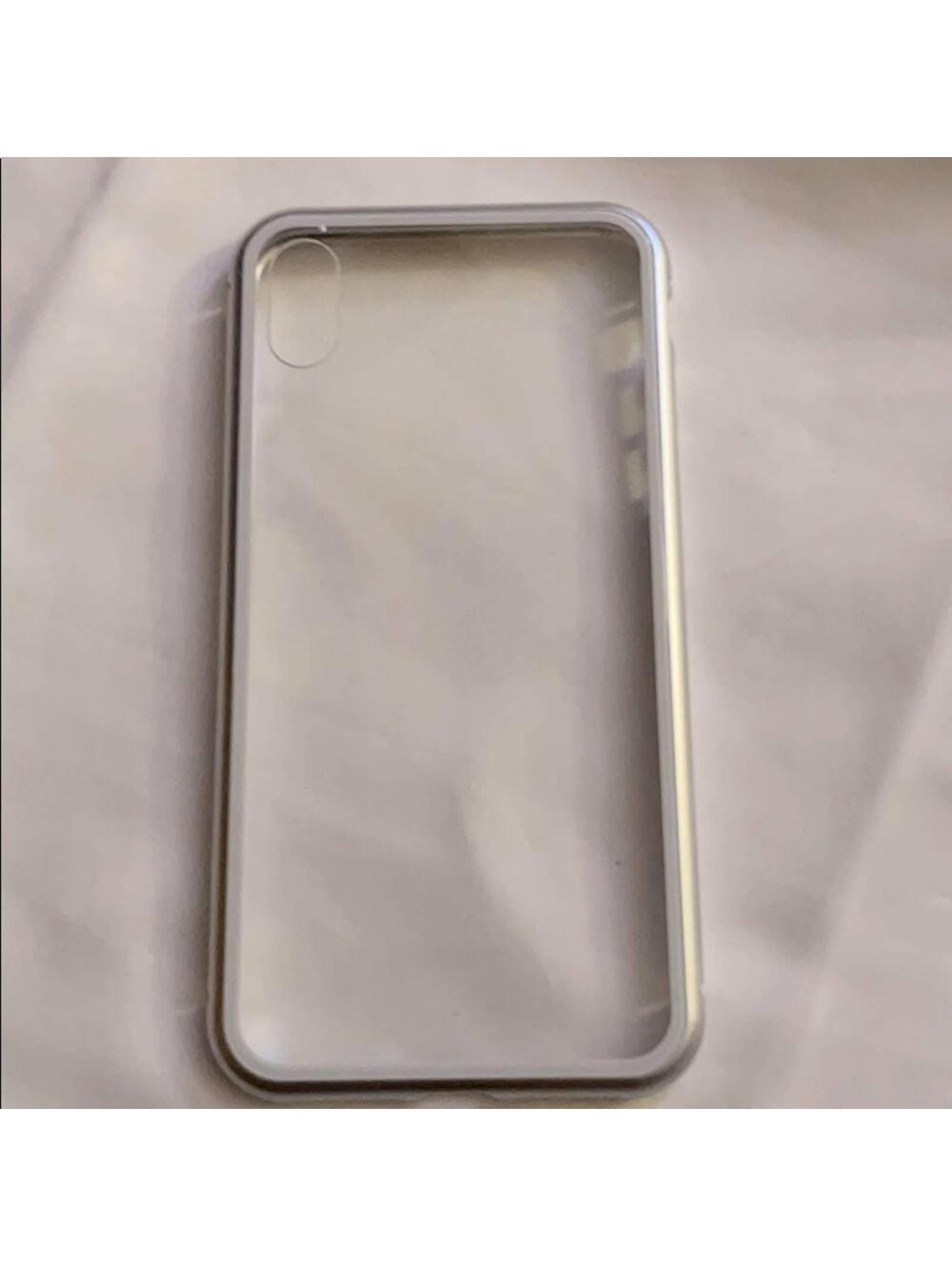 iPhone X/Xs Max clear w silver border